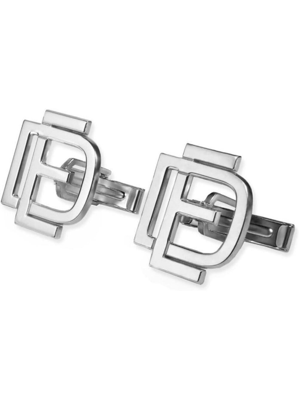 Stylish Monogram Overlapping Initial Cufflinks for Men - Personalized Gift Idea